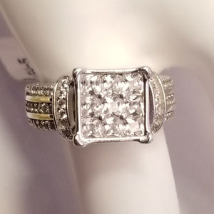 Bella Luce 2.10ctw CZ Cluster Sterling Silver Ring